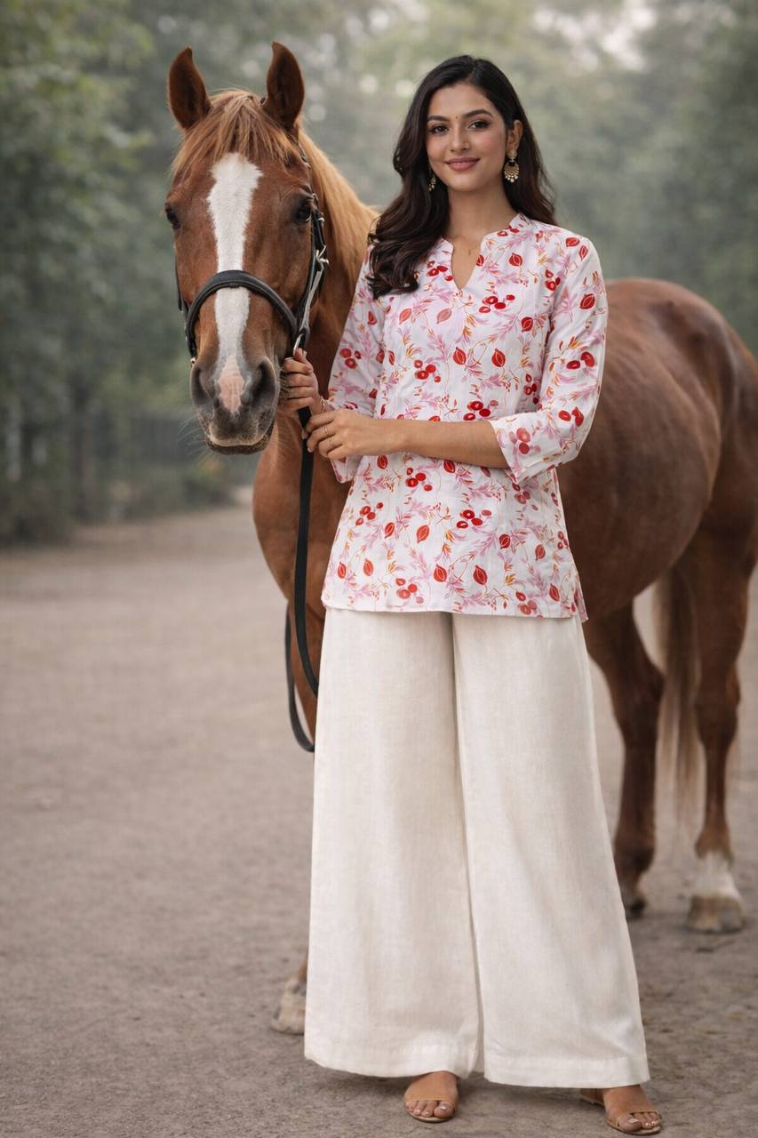 stylish women kurti palazzo co ord outfit