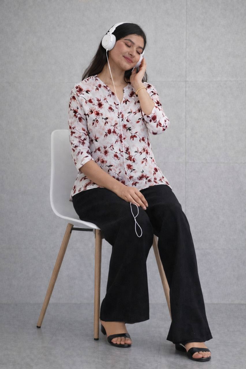 printed ethnic co-ord set for women