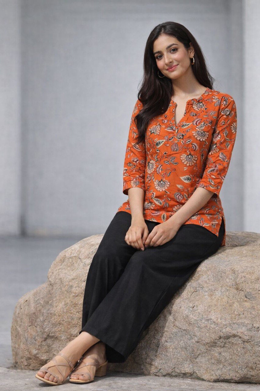 designer printed kurti palazzo set for women