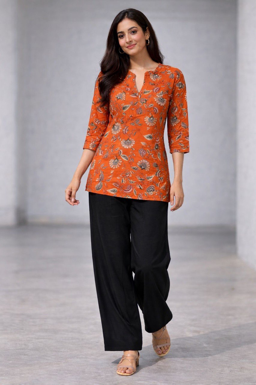 Printed Rayon Kurti Palazzo Co-Ord Set for Women – Casual Ethnic Wear - Vastra Collection