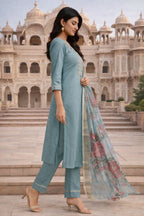 designer indian suit set blue  