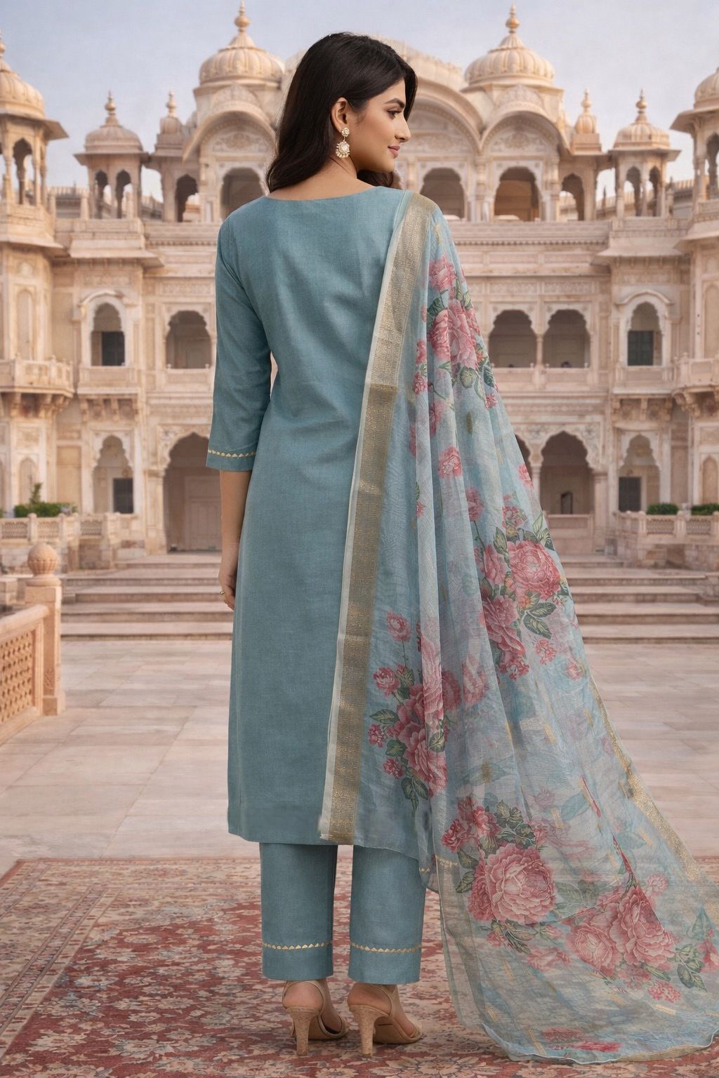embroidered ethnic suit for women  