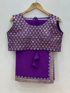 stylish georgette saree with border  