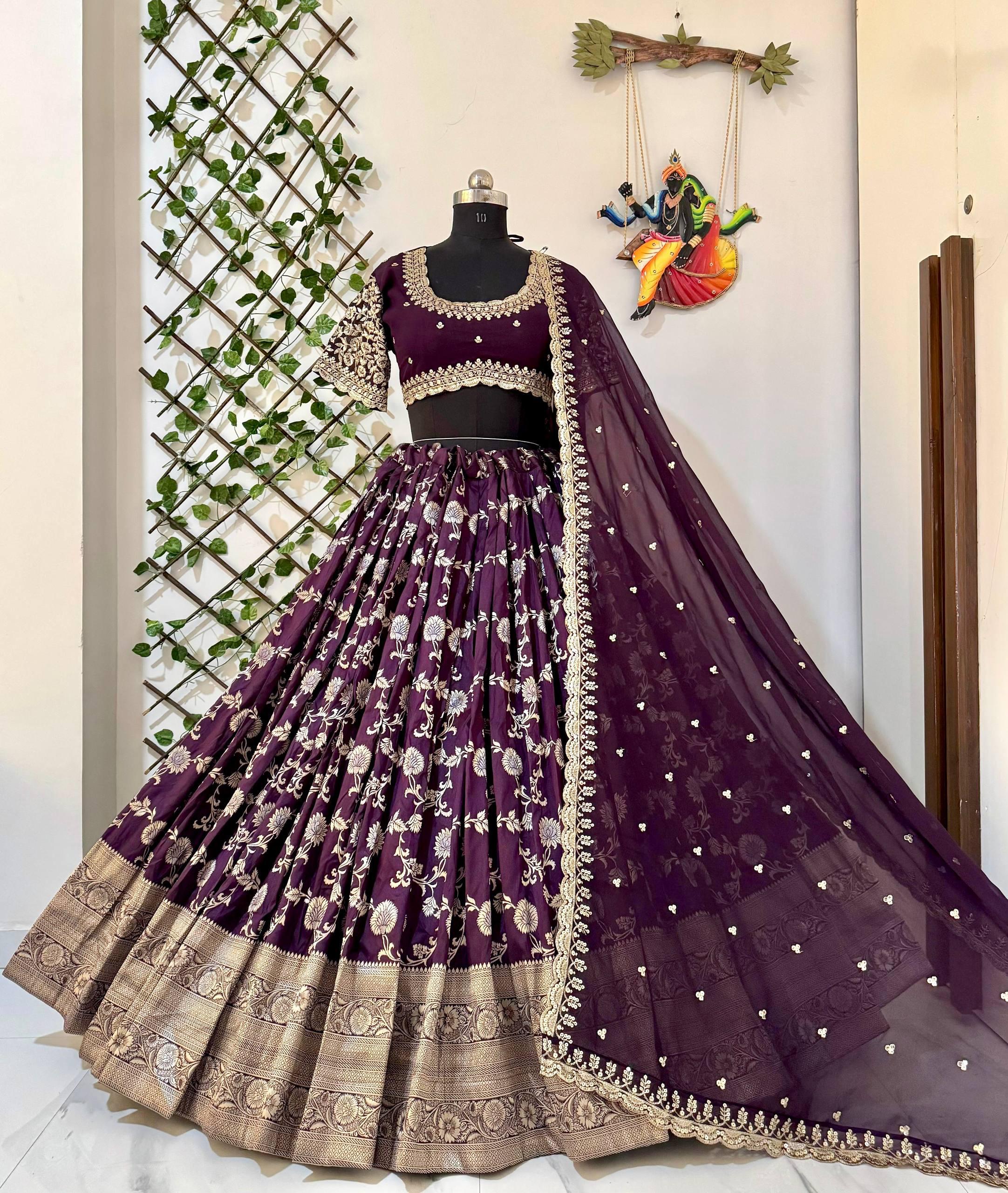 heavy embroidery lehenga set  