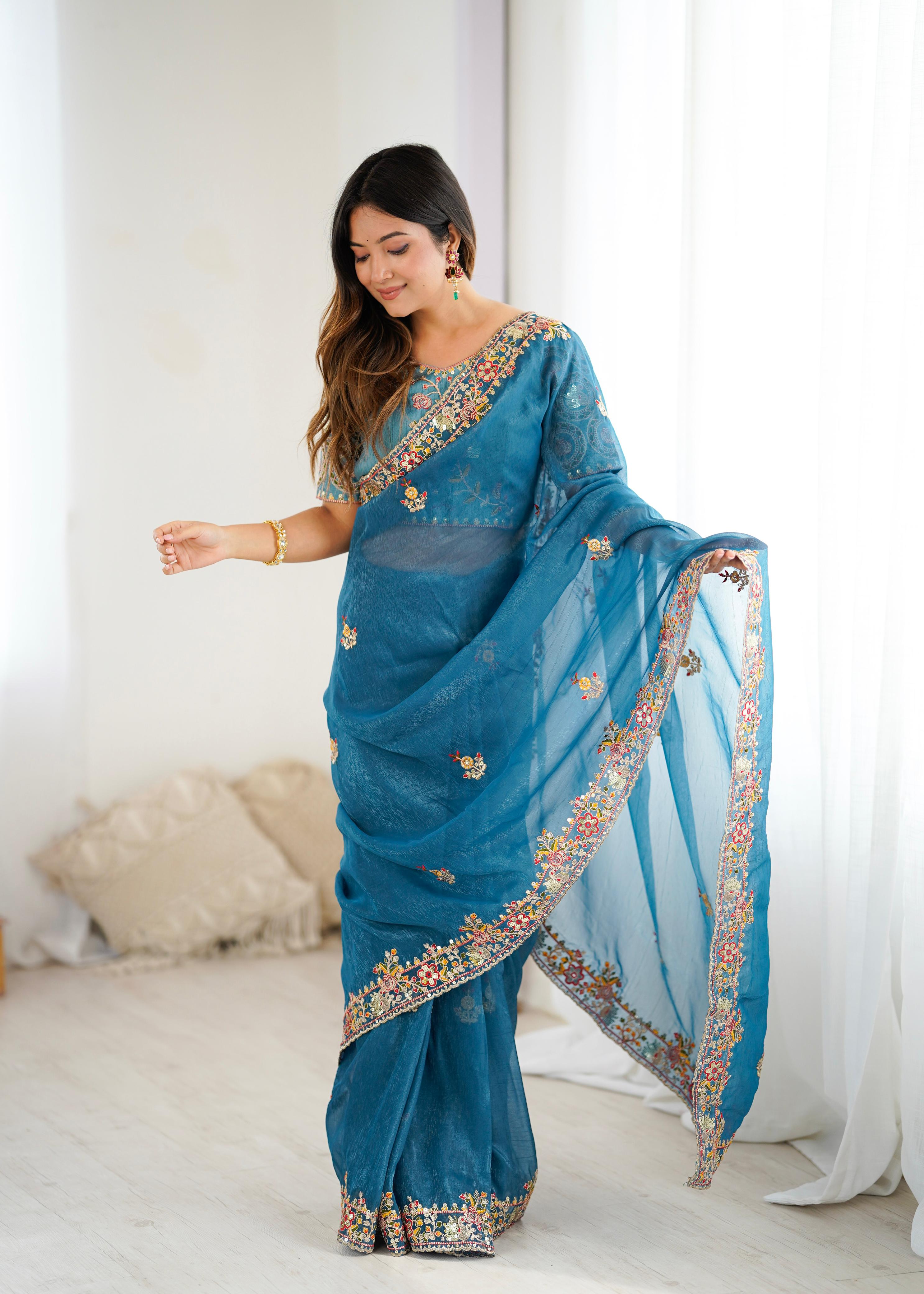 Premium Crunchy Silk Saree