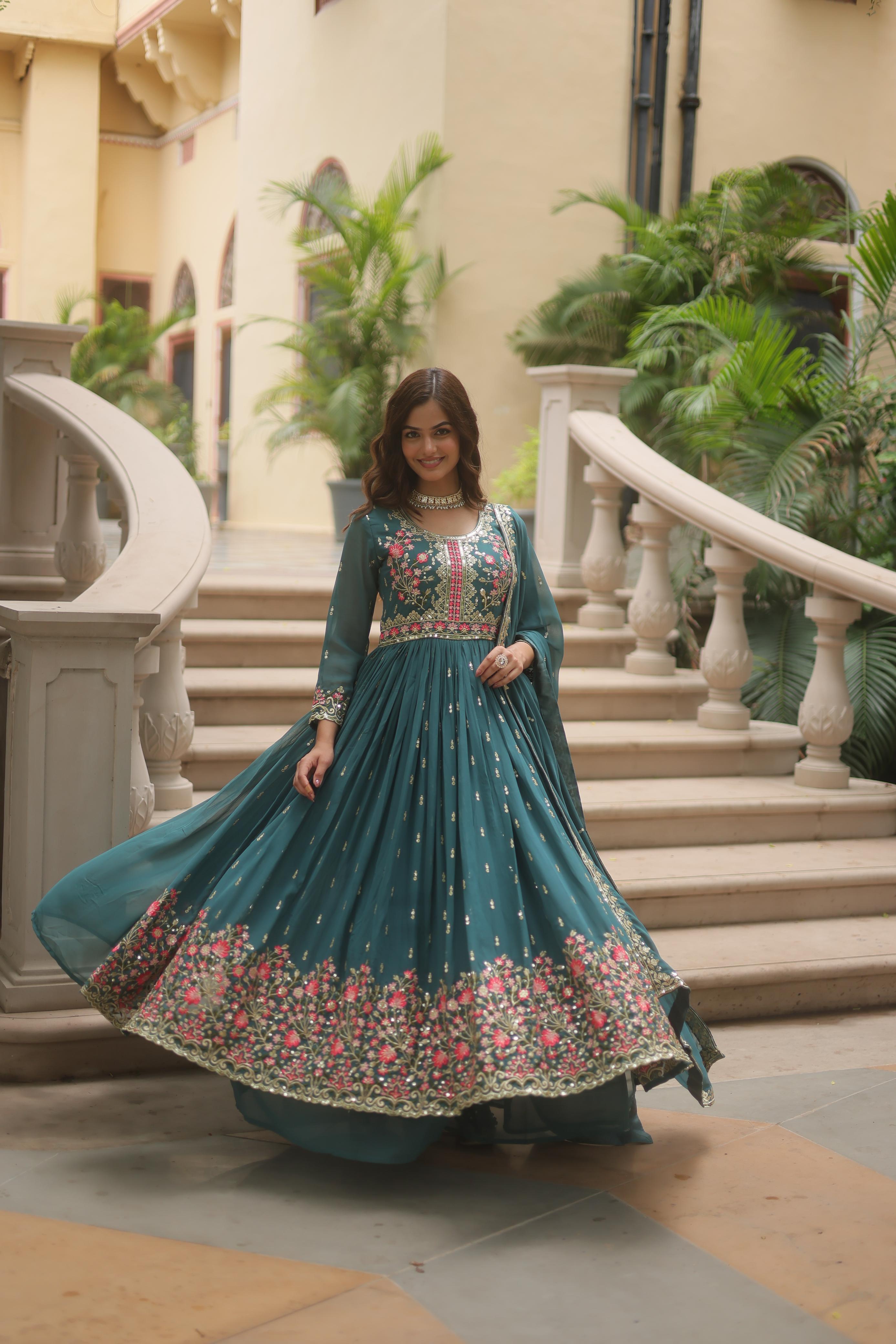 sequins embroidery sharara