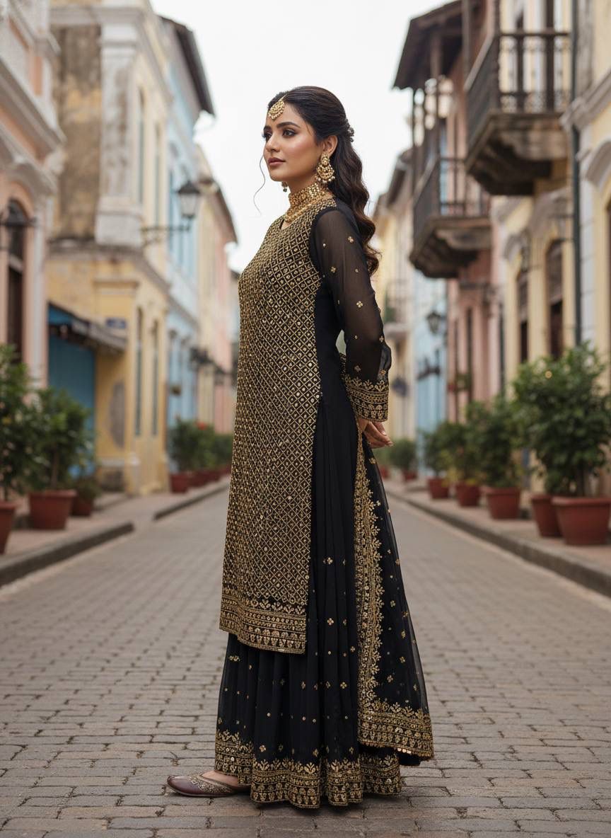 black festive outfit women