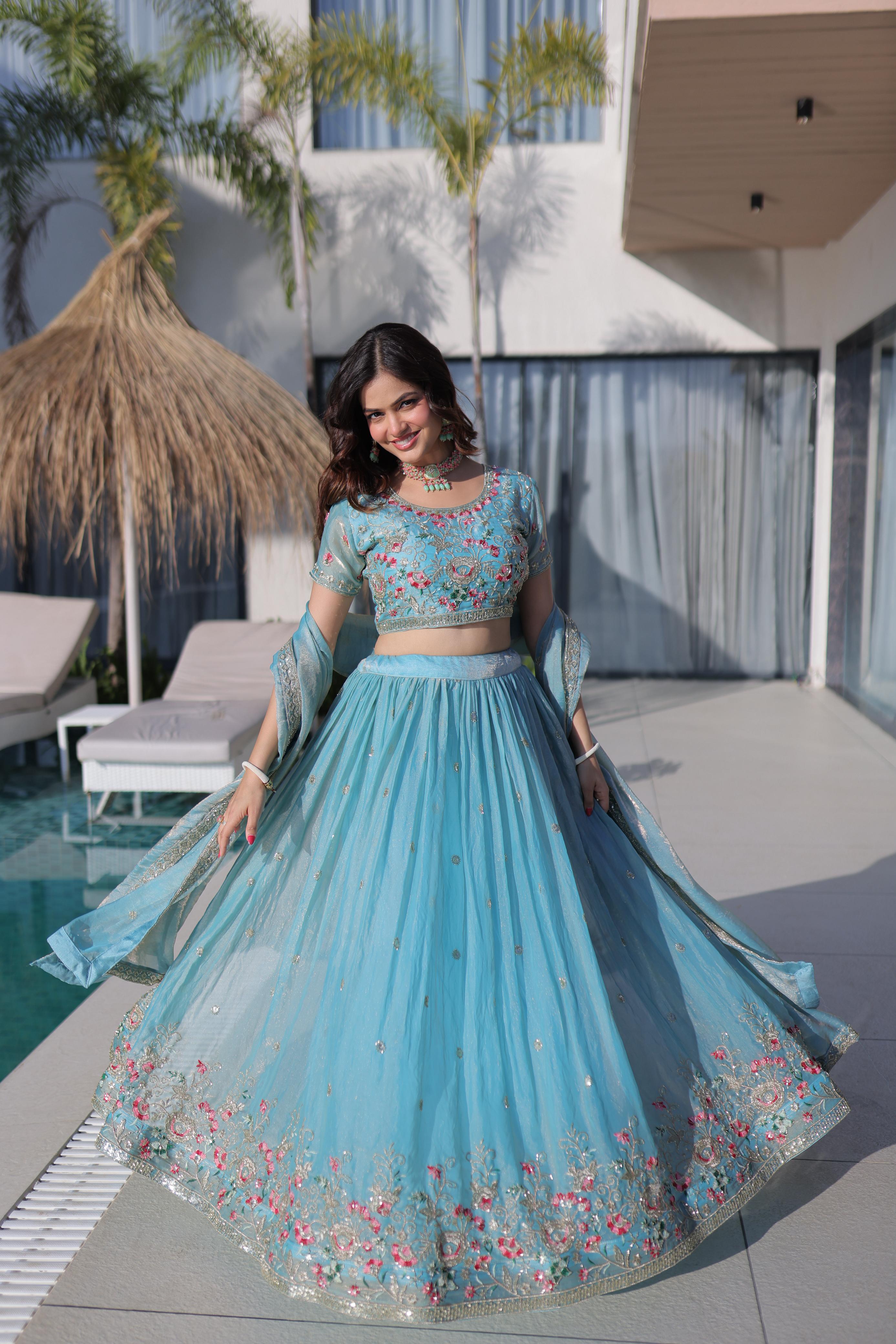 blue lehenga choli
