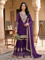 purple sharara suit 