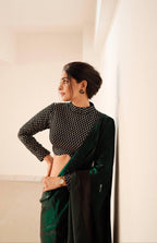 emerald green saree
