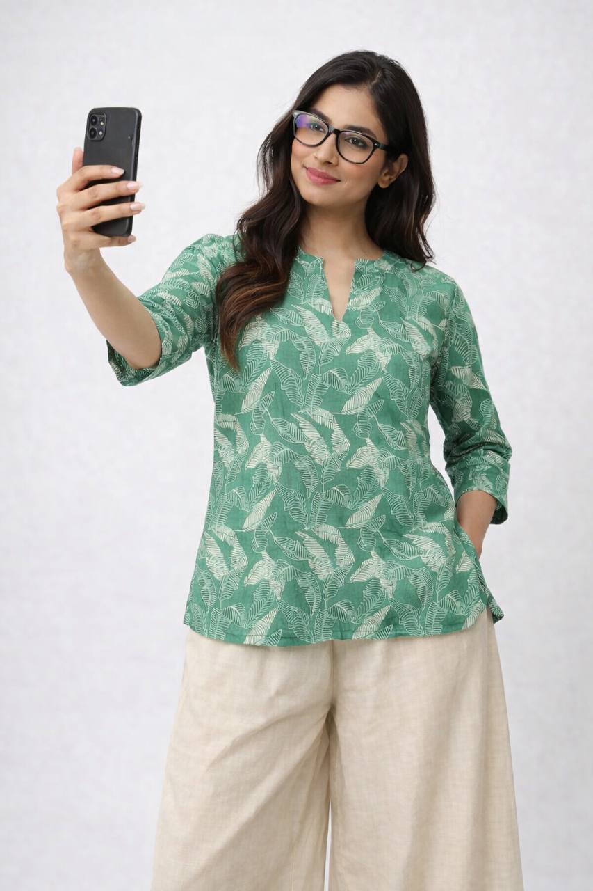 printed kurti palazzo set  
