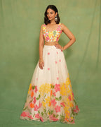 Summer lehenga set for haldi and mehendi function
