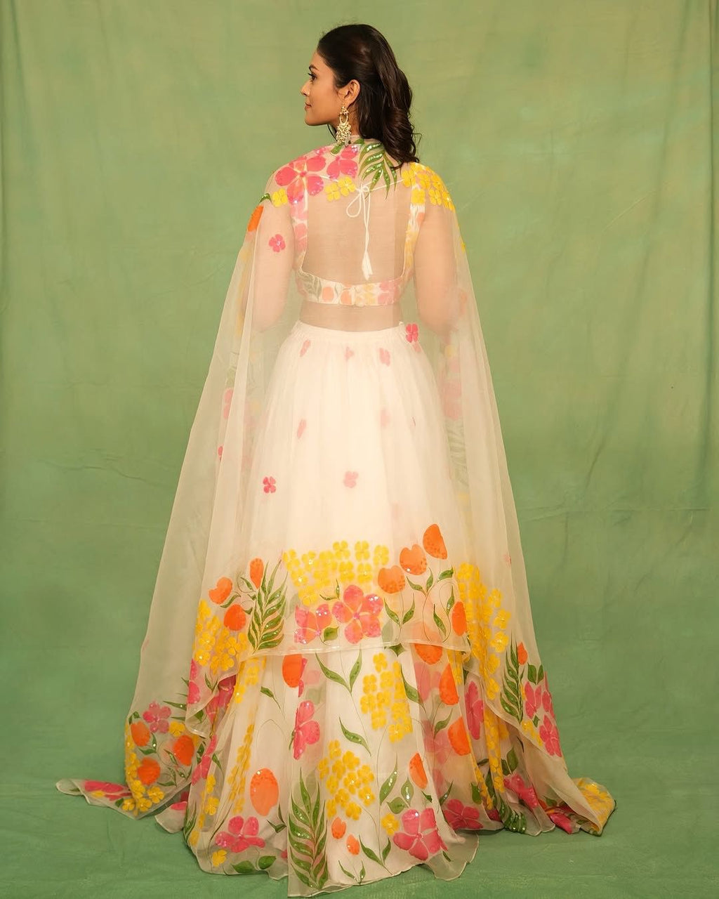 Digital printed blouse with modern ethnic design
