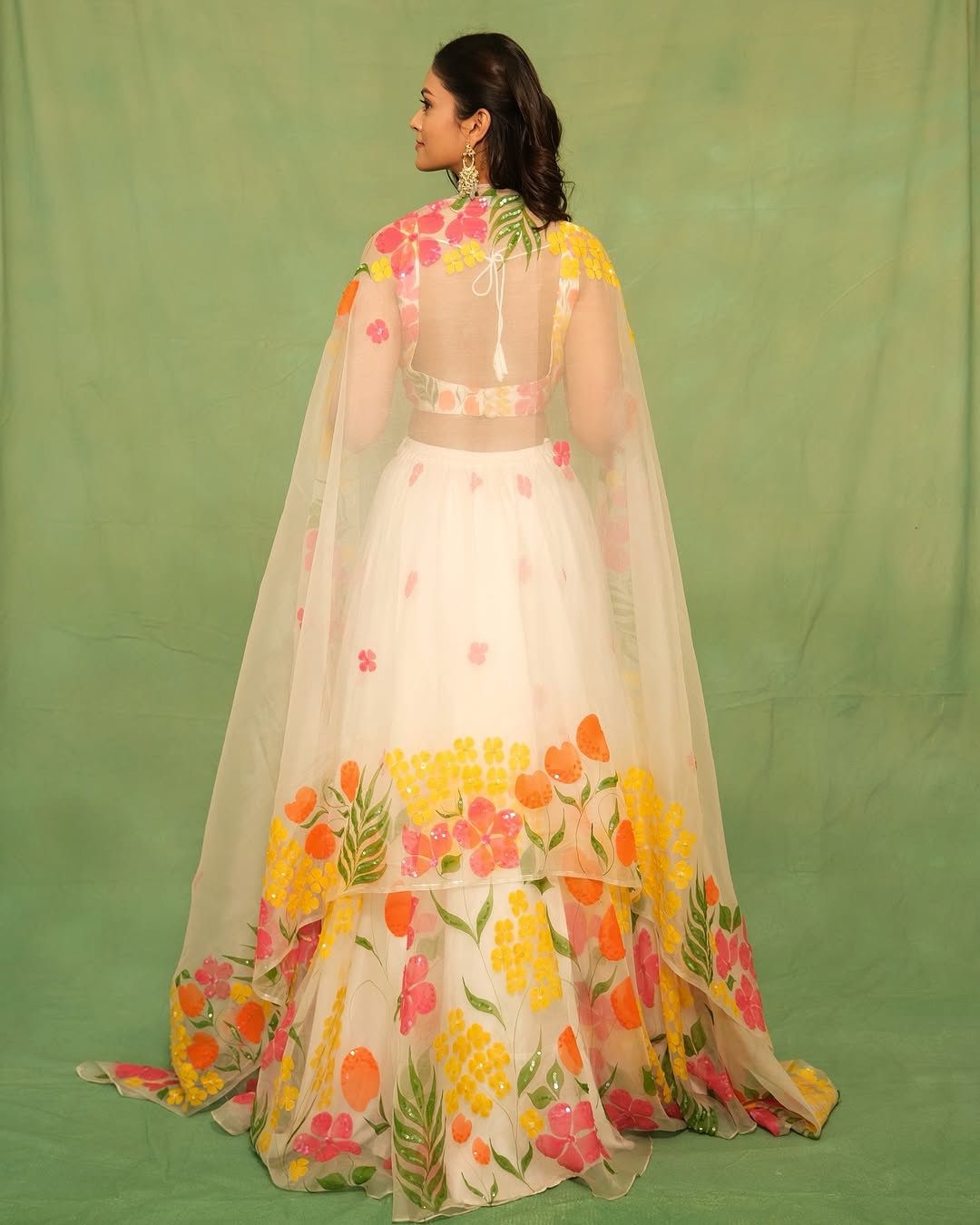 Digital printed blouse with modern ethnic design
