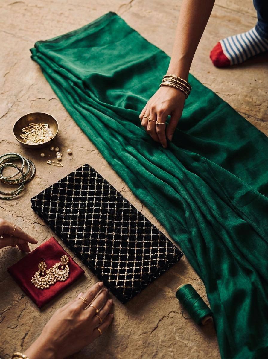 modern saree look