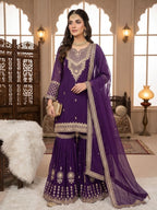 embroidered ethnic suit  