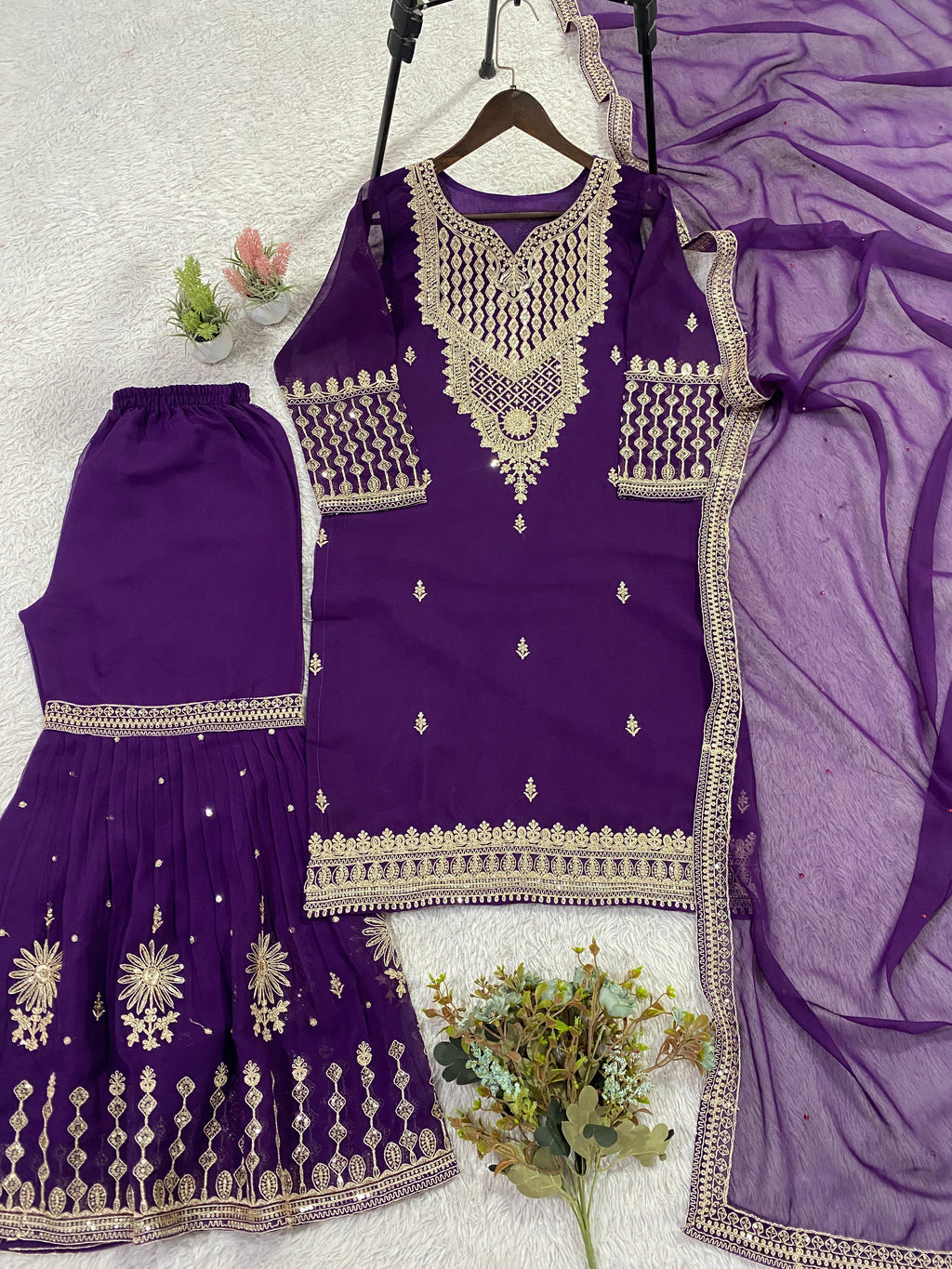 designer sharara set