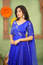 saree style gown women  
