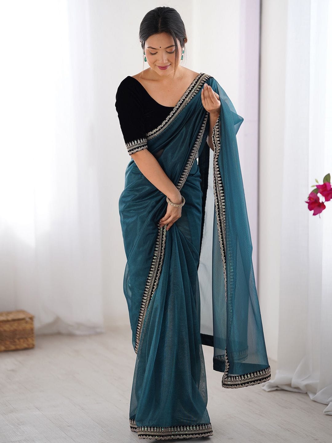 soft net silk saree  